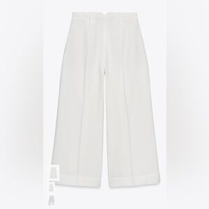 Zara White Wide Leg Women's Pants